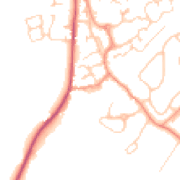 Daytime road noise heatmap for GU30 7DR