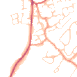 Daytime road noise heatmap for GU30 7DT