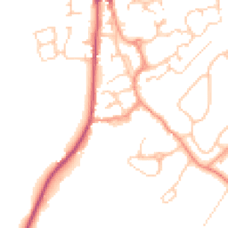 Daytime road noise heatmap for GU30 7DW