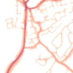 Daytime road noise heatmap for GU30 7DY
