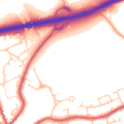 Daytime road noise heatmap for GU30 7GH