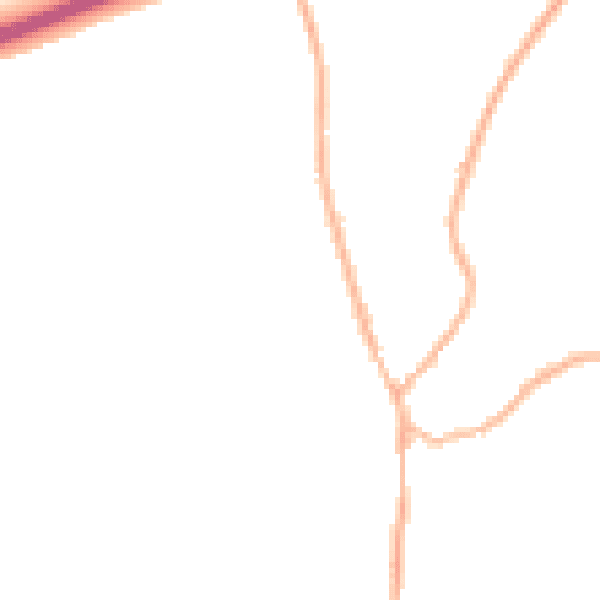 Night-time road noise heatmap for GU30 7GS