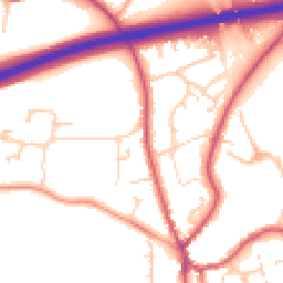 Daytime road noise heatmap for GU30 7PR