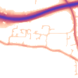 Daytime road noise heatmap for GU30 7PW