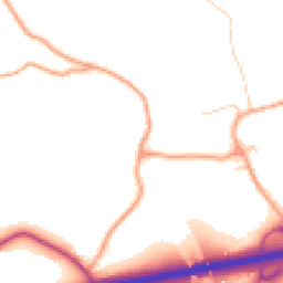 Daytime road noise heatmap for GU30 7SP