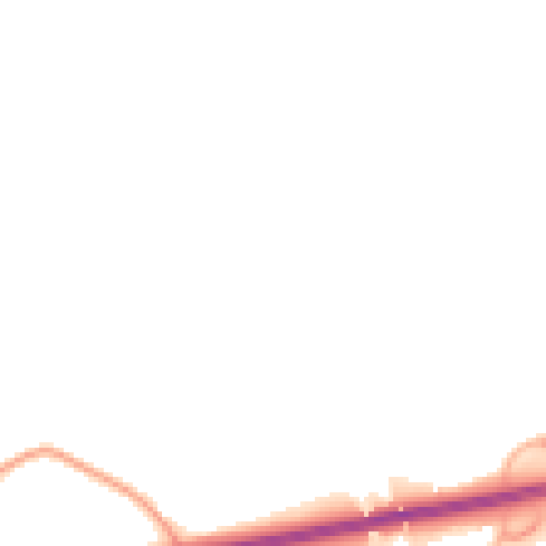 Night-time road noise heatmap for GU30 7SP