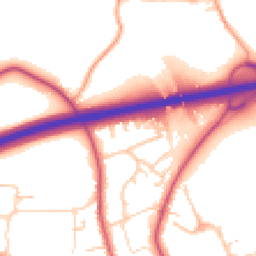 Daytime road noise heatmap for GU30 7YD