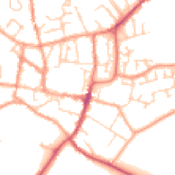 Daytime road noise heatmap for GU31 4AD