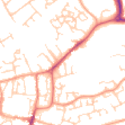 Daytime road noise heatmap for GU31 4AN
