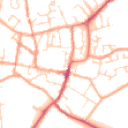 Daytime road noise heatmap for GU31 4AU