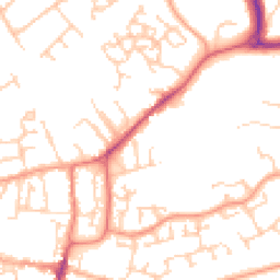 Daytime road noise heatmap for GU31 4AW