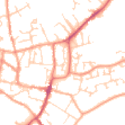 Daytime road noise heatmap for GU31 4AZ