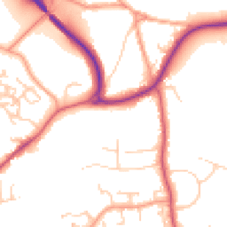Daytime road noise heatmap for GU31 4BB