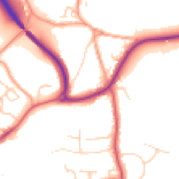 Daytime road noise heatmap for GU31 4BD