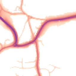 Daytime road noise heatmap for GU31 4BG