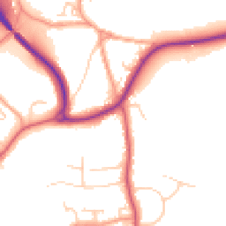 Daytime road noise heatmap for GU31 4BQ