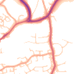 Daytime road noise heatmap for GU31 4BS
