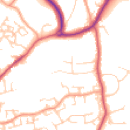 Daytime road noise heatmap for GU31 4BT