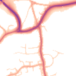 Daytime road noise heatmap for GU31 4BZ