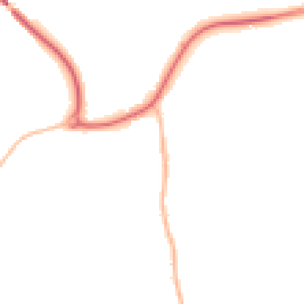 Night-time road noise heatmap for GU31 4BZ