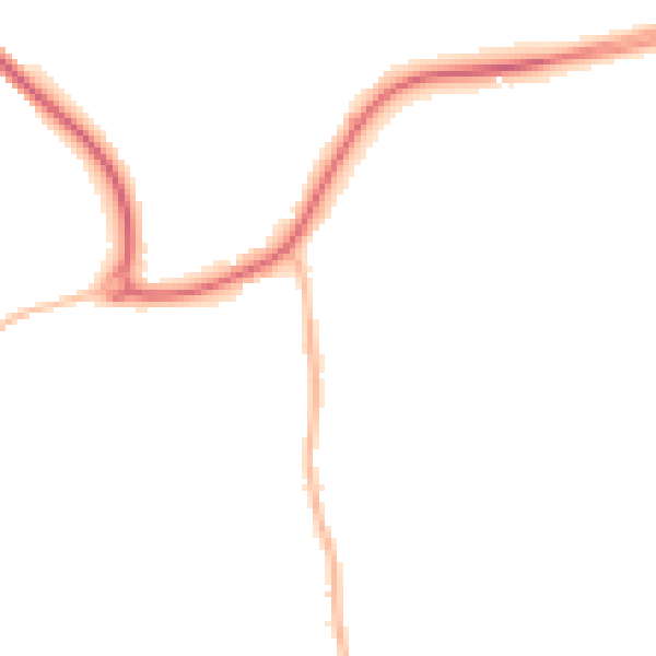 Night-time road noise heatmap for GU31 4DB