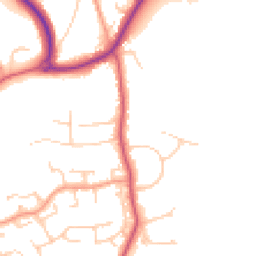 Daytime road noise heatmap for GU31 4DD