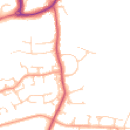 Daytime road noise heatmap for GU31 4DE