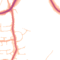 Daytime road noise heatmap for GU31 4DL