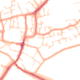 Daytime road noise heatmap for GU31 4EF
