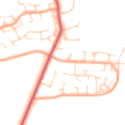 Daytime road noise heatmap for GU31 4EW