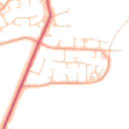 Daytime road noise heatmap for GU31 4FD