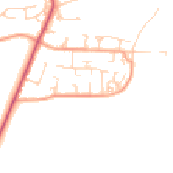 Daytime road noise heatmap for GU31 4HG