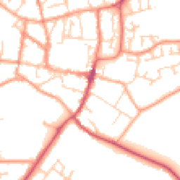 Daytime road noise heatmap for GU31 4JU