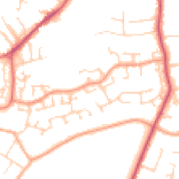 Daytime road noise heatmap for GU31 4PJ