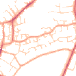Daytime road noise heatmap for GU31 4PU