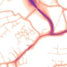 Daytime road noise heatmap for GU31 4QG