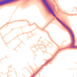 Daytime road noise heatmap for GU31 4QL
