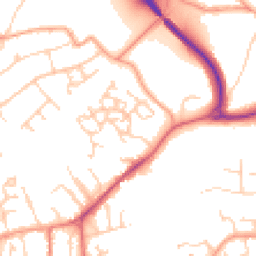 Daytime road noise heatmap for GU31 4QN