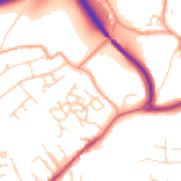 Daytime road noise heatmap for GU31 4QQ
