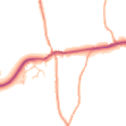 Daytime road noise heatmap for GU31 5HE