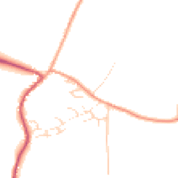Daytime road noise heatmap for GU31 5LD