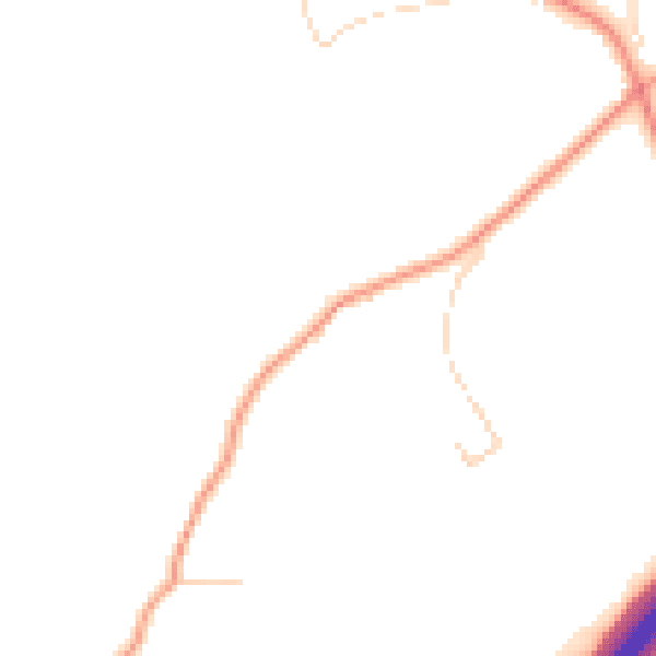 Daytime road noise heatmap for GU32 1AL