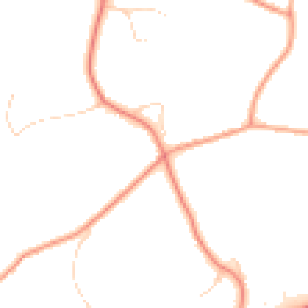 Daytime road noise heatmap for GU32 1AW