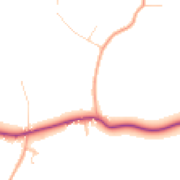 Daytime road noise heatmap for GU32 1AX