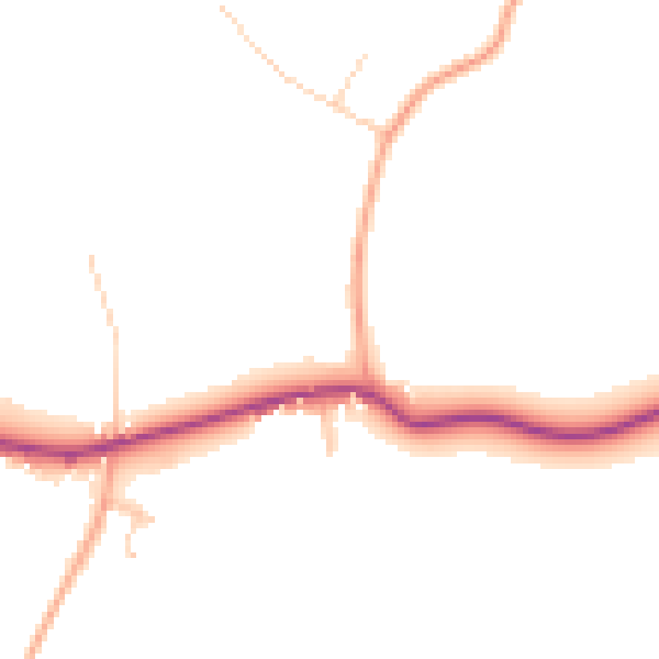 Daytime road noise heatmap for GU32 1AY