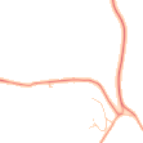 Daytime road noise heatmap for GU32 1BF