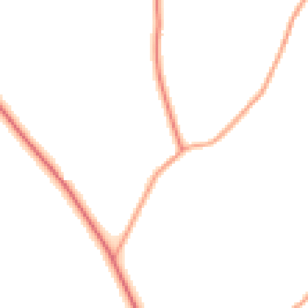 Daytime road noise heatmap for GU32 1BL
