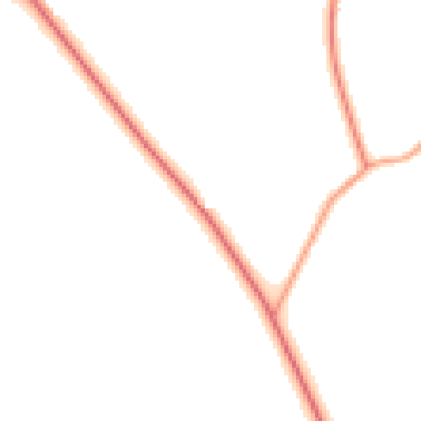 Daytime road noise heatmap for GU32 1BY