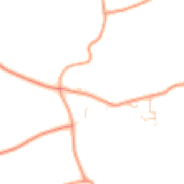 Daytime road noise heatmap for GU32 1EF