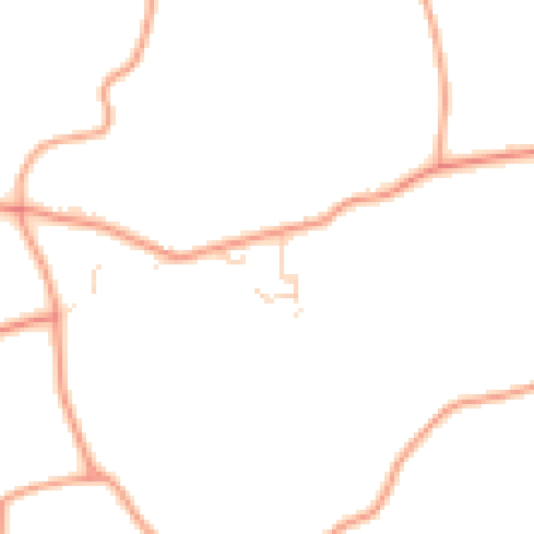 Daytime road noise heatmap for GU32 1EH